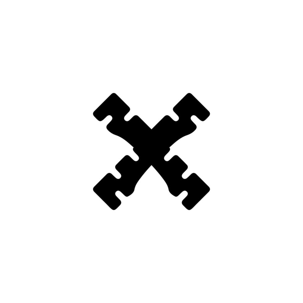 X icona icona. semplice stile grande vendita manifesto sfondo simbolo. rimuovere pulsante. X marca logo design elemento. X maglietta stampa. vettore per etichetta.
