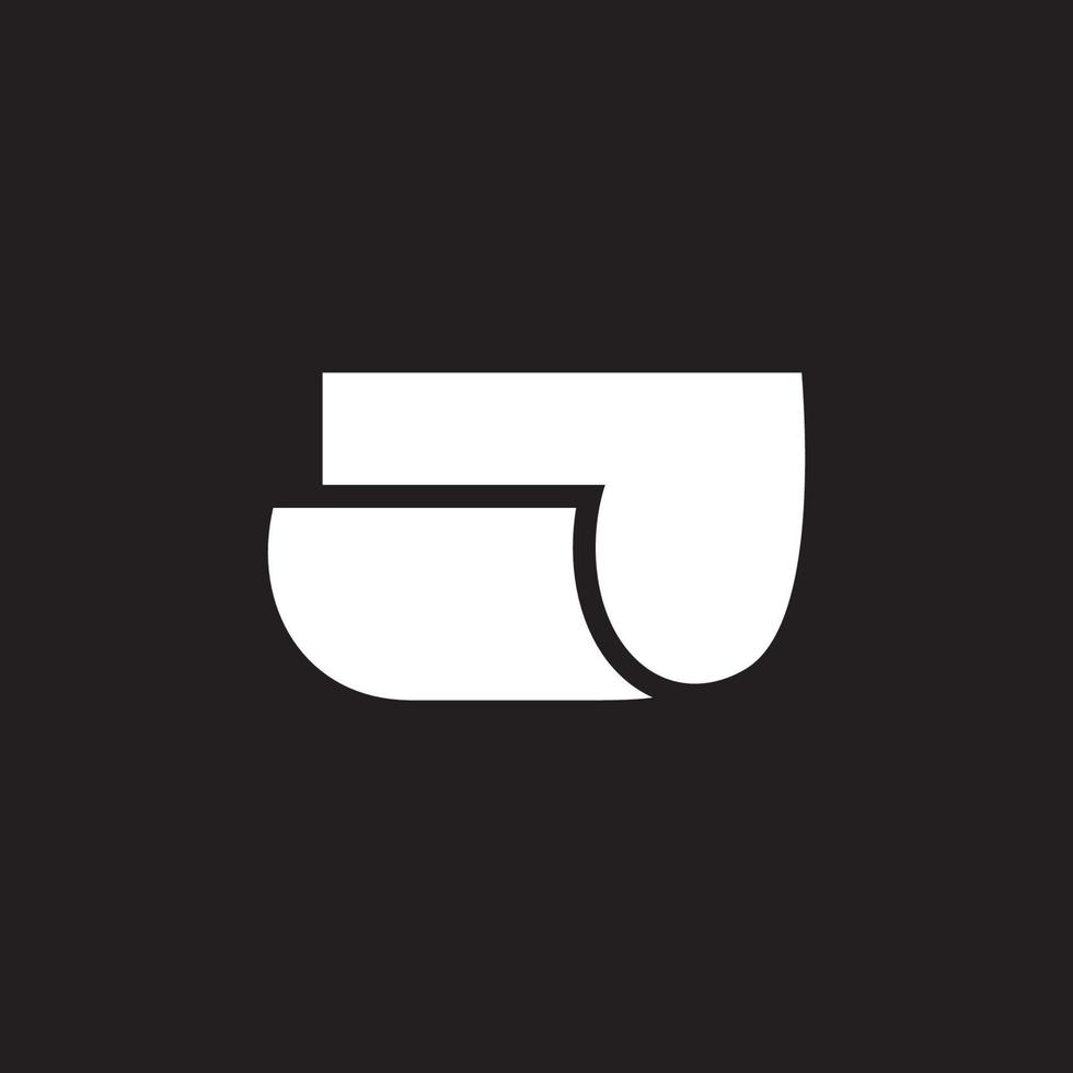 Rotolo di carta fiocchi semplice geometrico 3d simbolo logo vettoriale