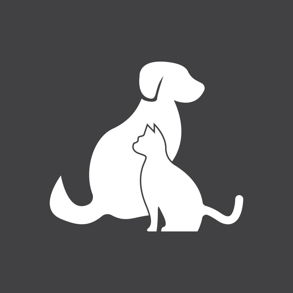 animale domestico negozio silhouette logo vettore modello