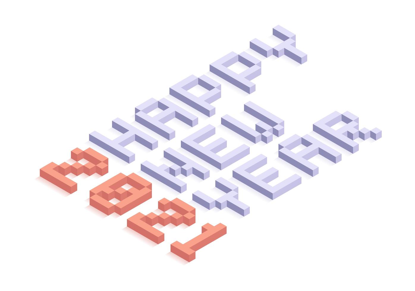 felice anno nuovo 2021 tipografia isometrica vettore
