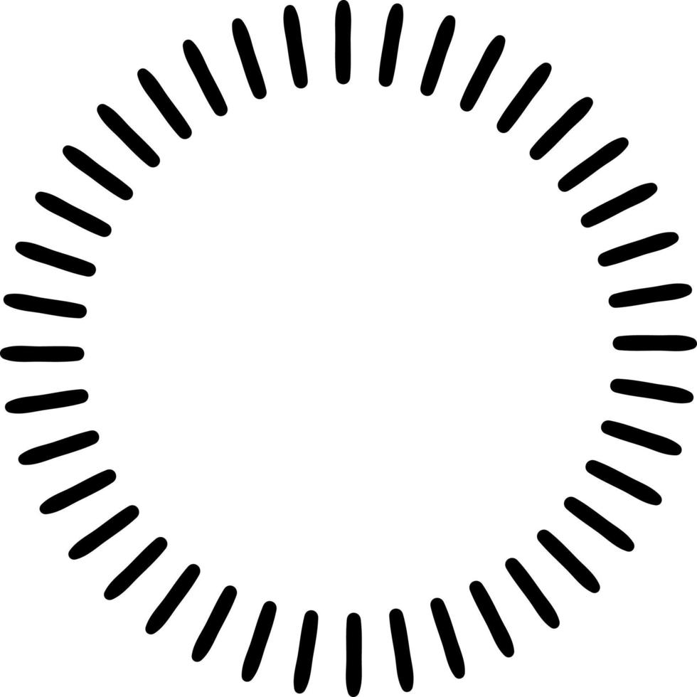 illustrazione di un' cerchio con Linee. vettore