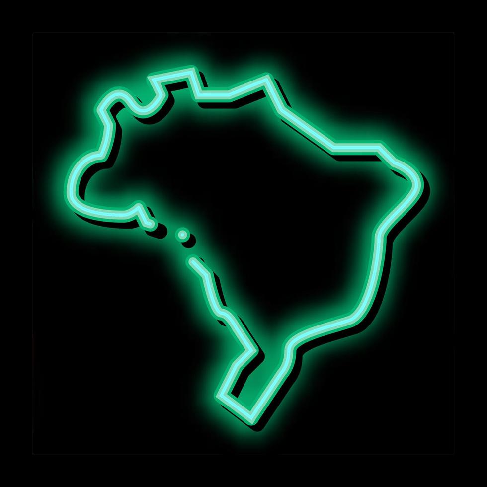 Africa continente neon splendore icona illustrazione vettore