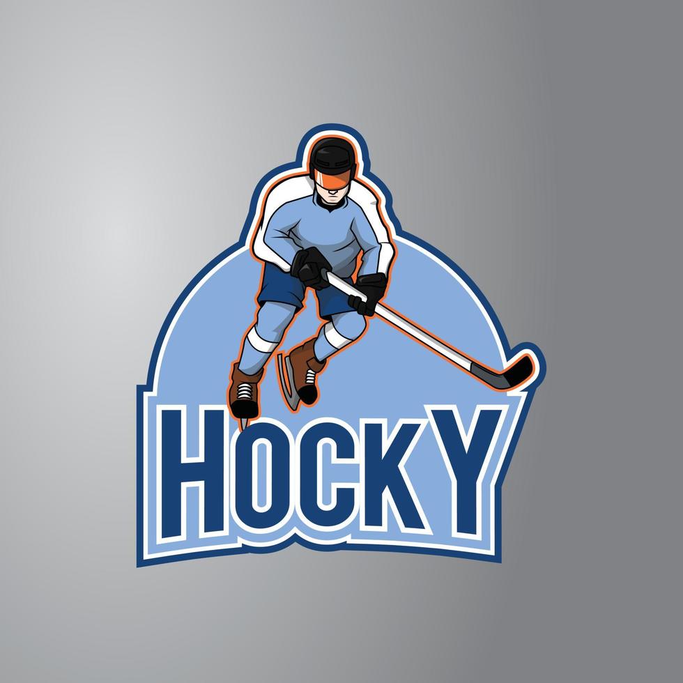 hockey illustrazione design distintivo vettore