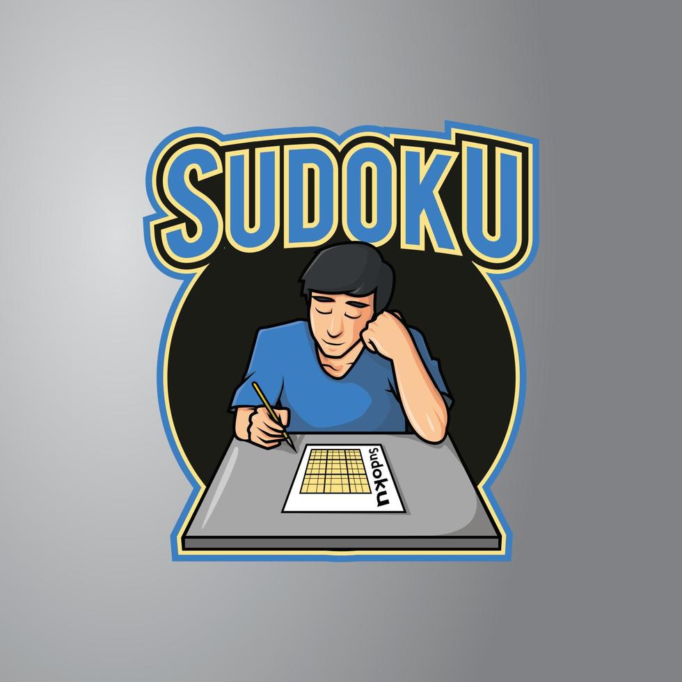 sudoku giocatore design simbolo vettore