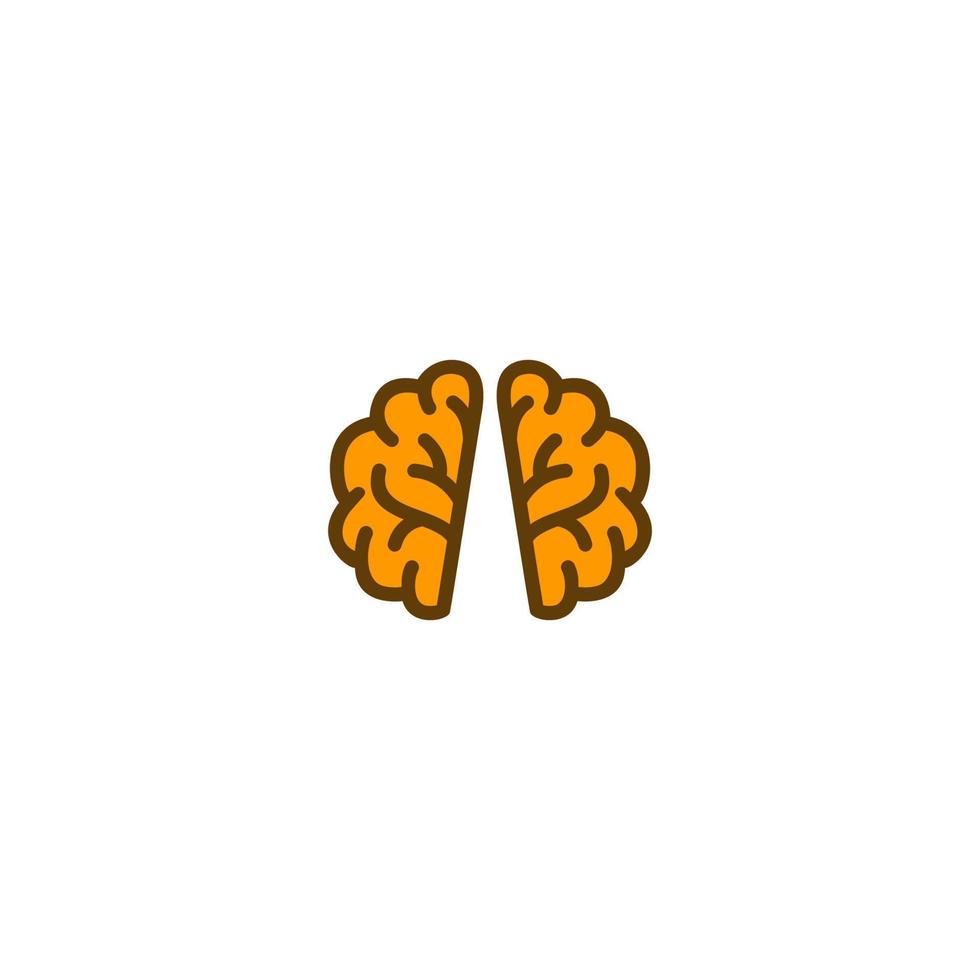 cervello logo design. cervello lampada vettore design.