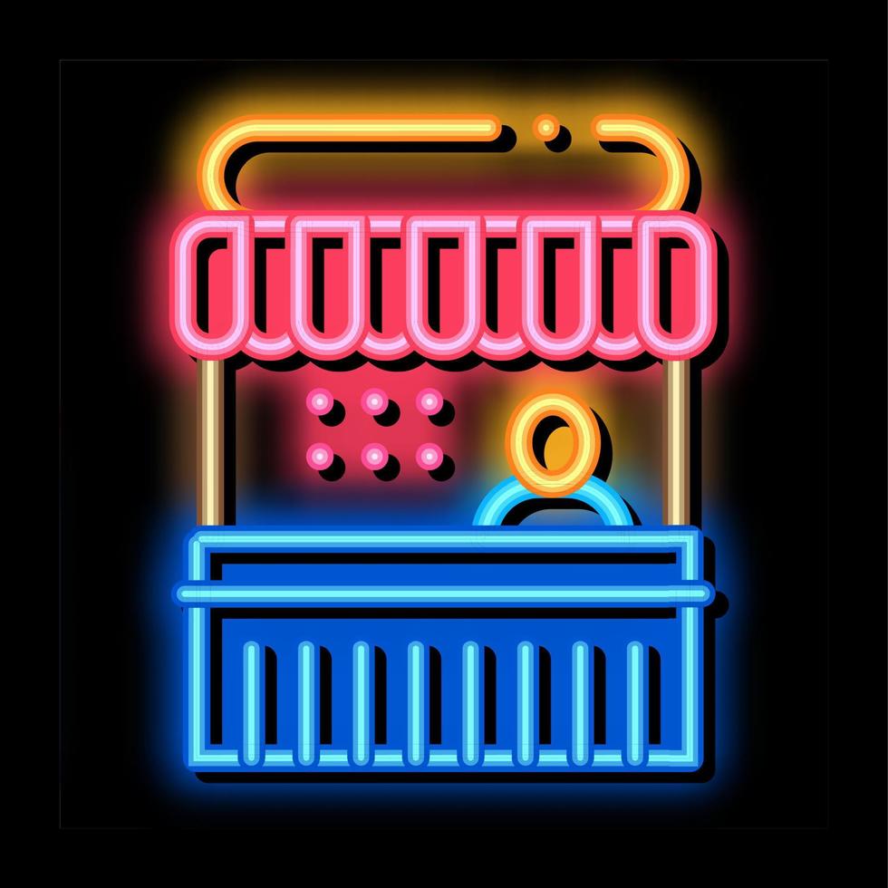 ghiaccio crema vassoio neon splendore icona illustrazione vettore