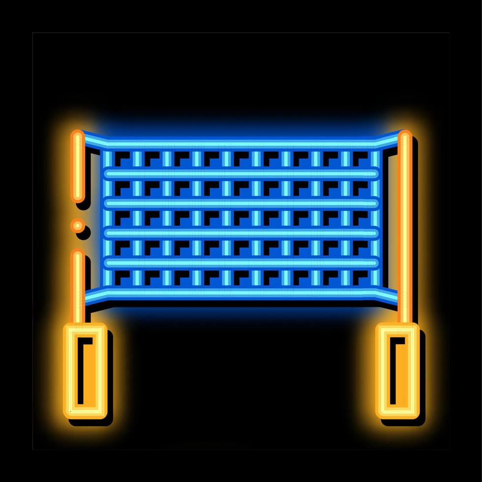 pallavolo netto neon splendore icona illustrazione vettore