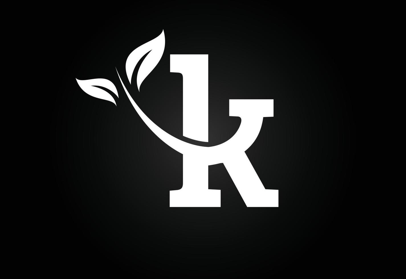 iniziale lettera K e foglia logo. eco-friendly logo concetto. moderno vettore logo per ecologico attività commerciale e azienda identità