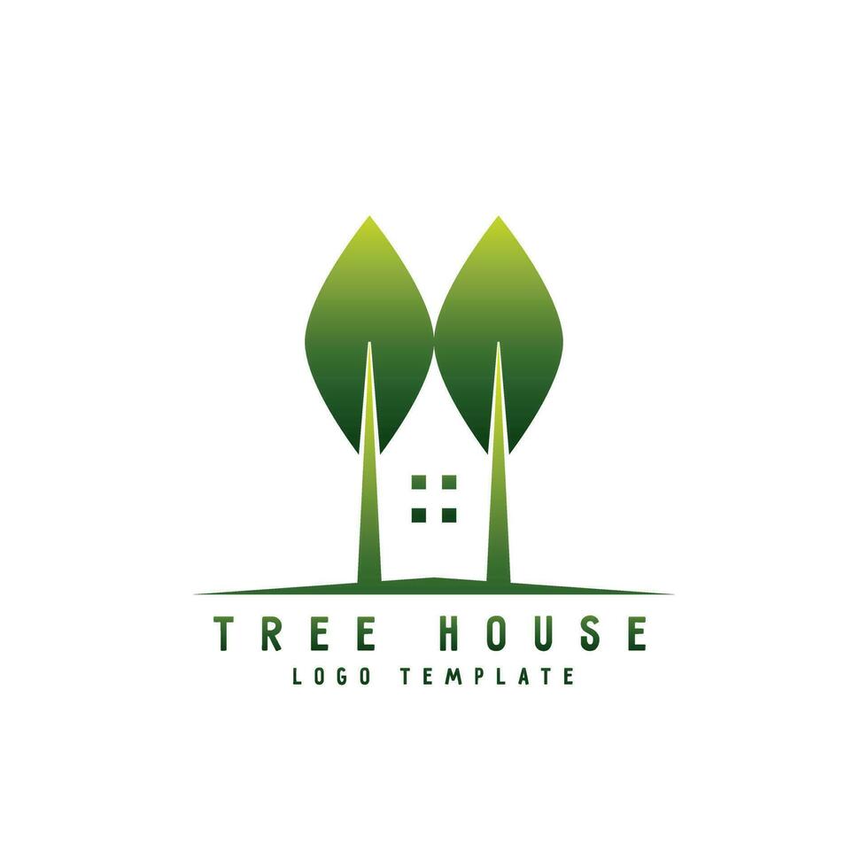 albero Casa logo icona. pulito naturale casa edificio design. isolato sfondo vettore