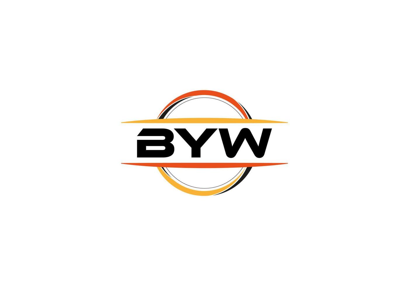 byw lettera reali mandala forma logo. byw spazzola arte logo. byw logo per un' azienda, attività commerciale, e commerciale uso. vettore
