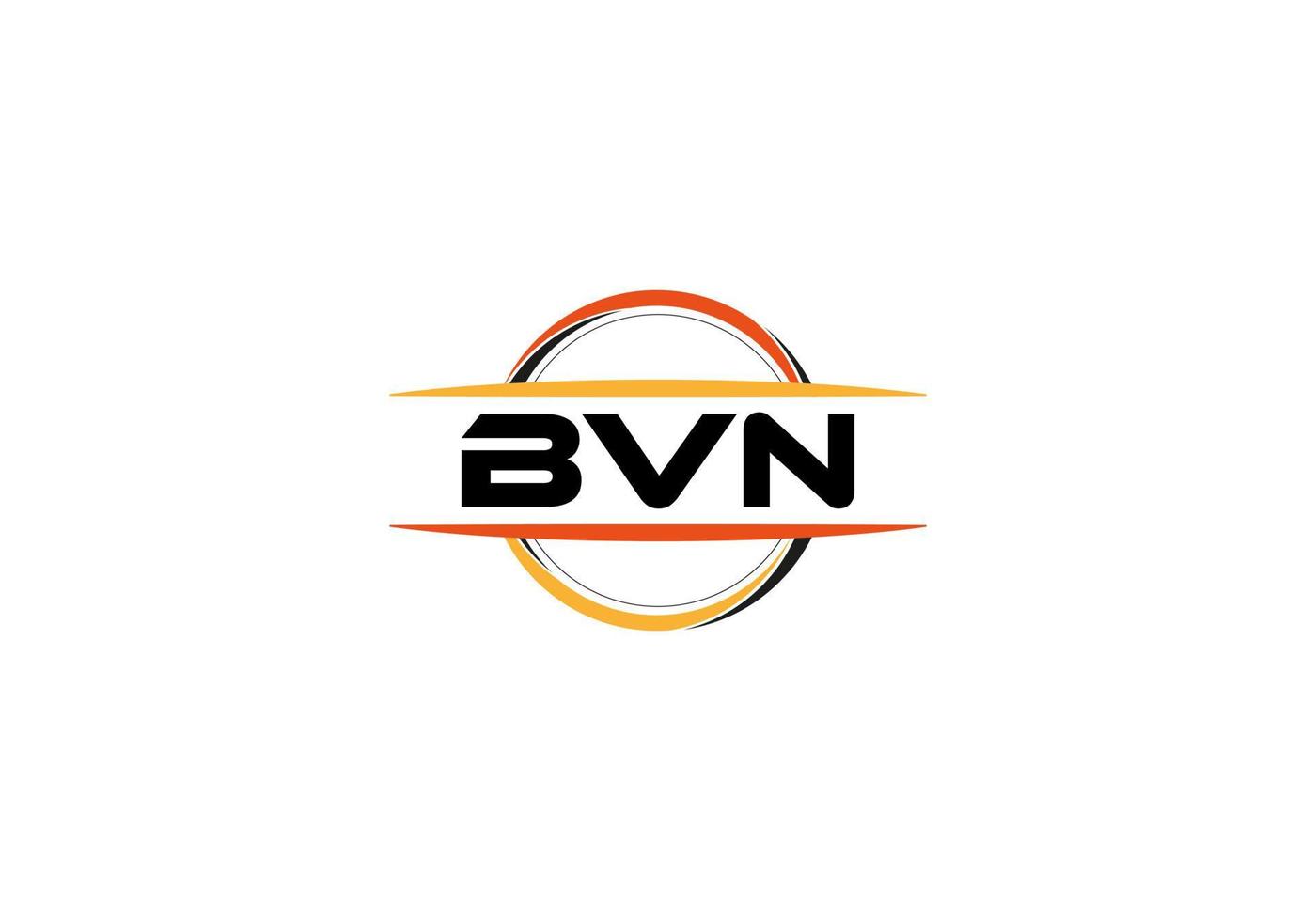 bvn lettera reali mandala forma logo. bvn spazzola arte logo. bvn logo per un' azienda, attività commerciale, e commerciale uso. vettore