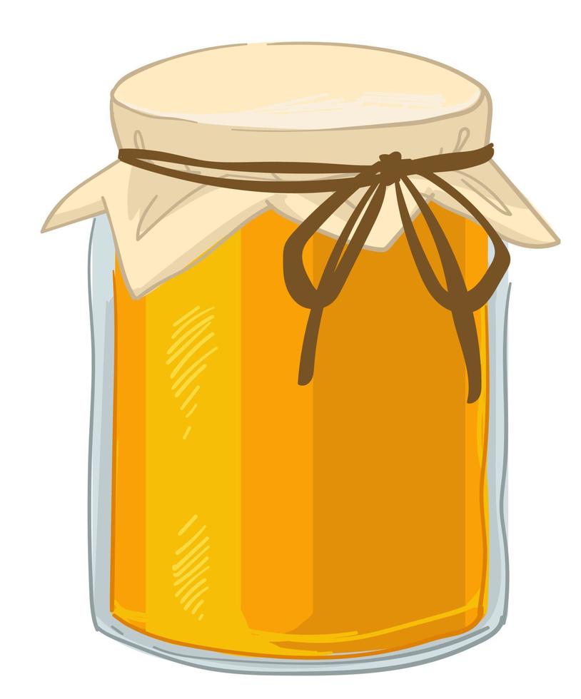 miele nel bicchiere vaso con filo, biologico Prodotto vettore