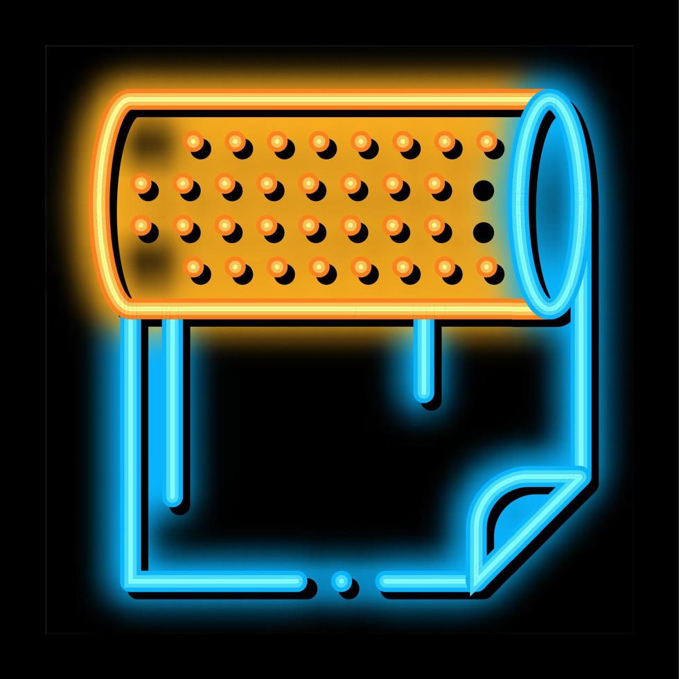 carta rotolo neon splendore icona illustrazione vettore