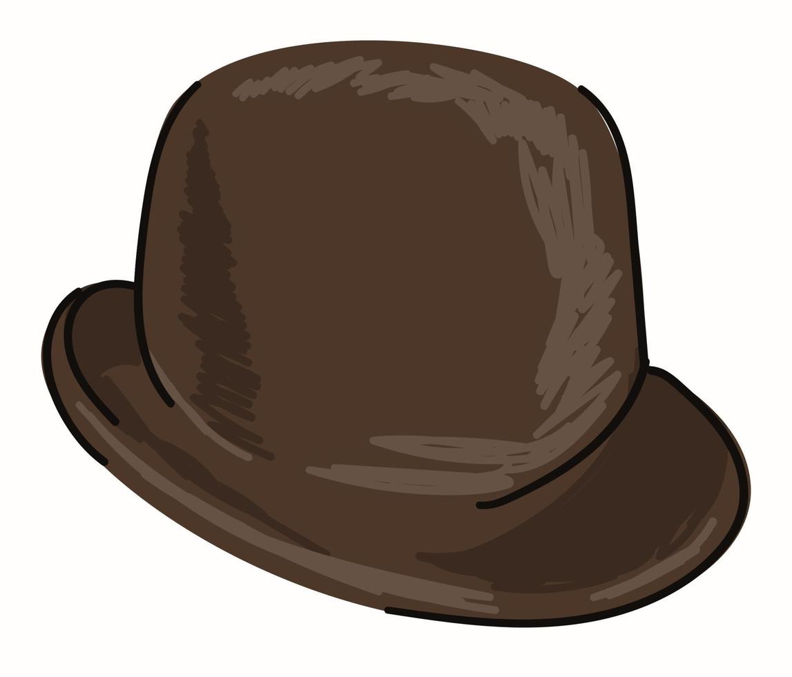 copricapo per uomini, nero Vintage ▾ retrò cappello per ragazzi vettore