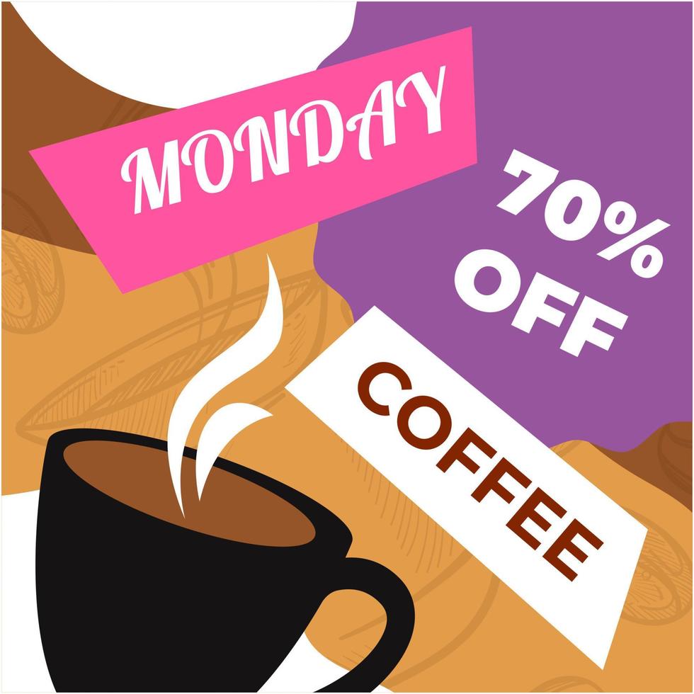 caffè lunedì, 70 per cento via prezzo sconti vettore