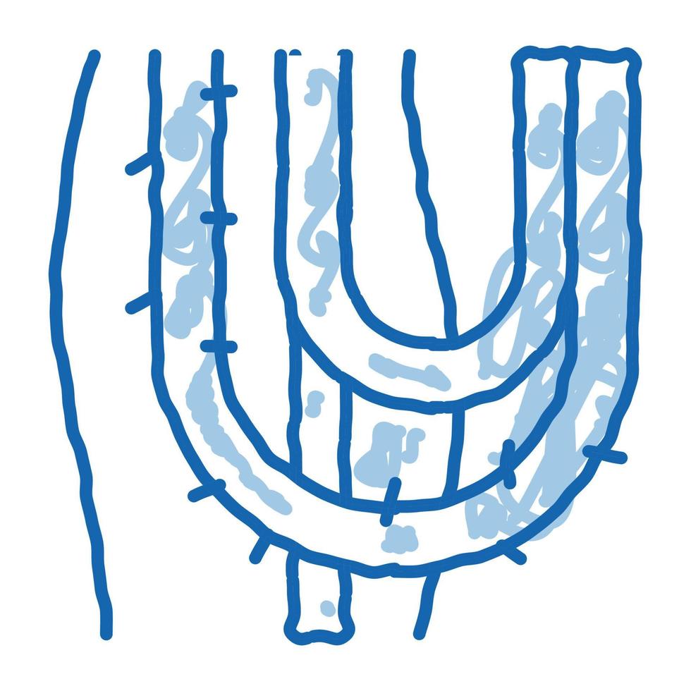 liana pianta scarabocchio icona mano disegnato illustrazione vettore