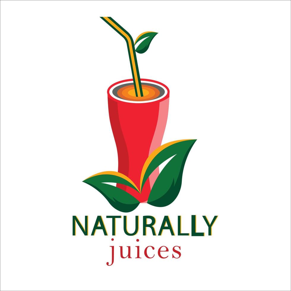 naturale succo logo vettore, succo logo arte vettore