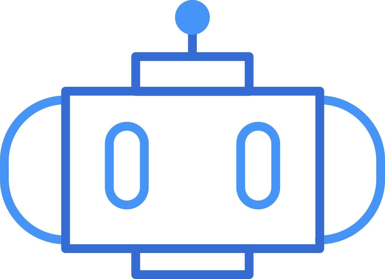 robot tecnologia icona con blu duotone stile. informatica, diagramma, Scarica, file, cartella, grafico, il computer portatile . vettore illustrazione
