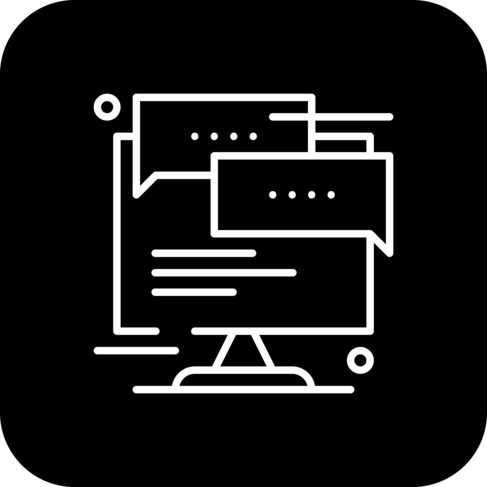 Chiacchierare risposta icone con nero pieno linea stile vettore