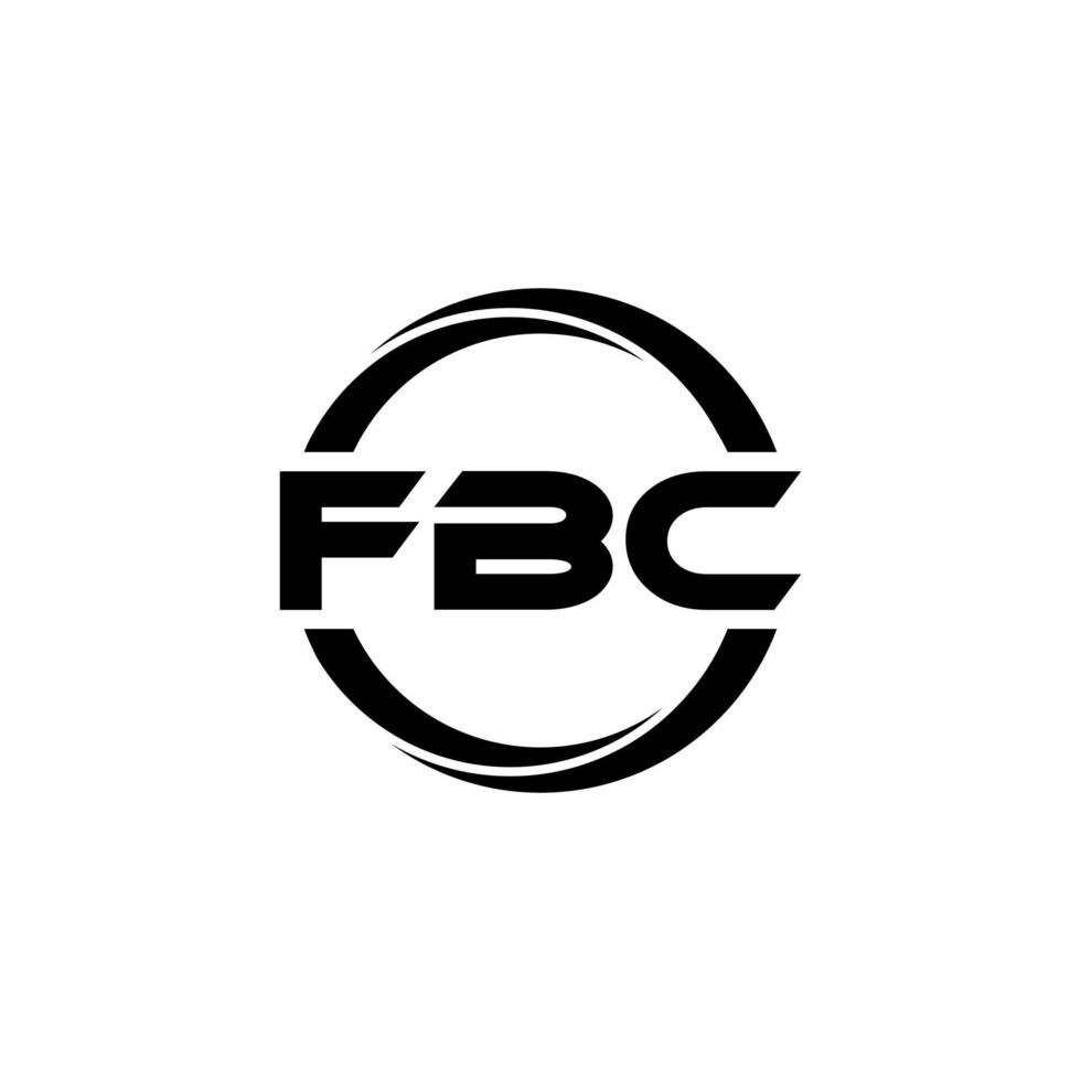 fbc lettera logo design nel illustrazione. vettore logo, calligrafia disegni per logo, manifesto, invito, eccetera.