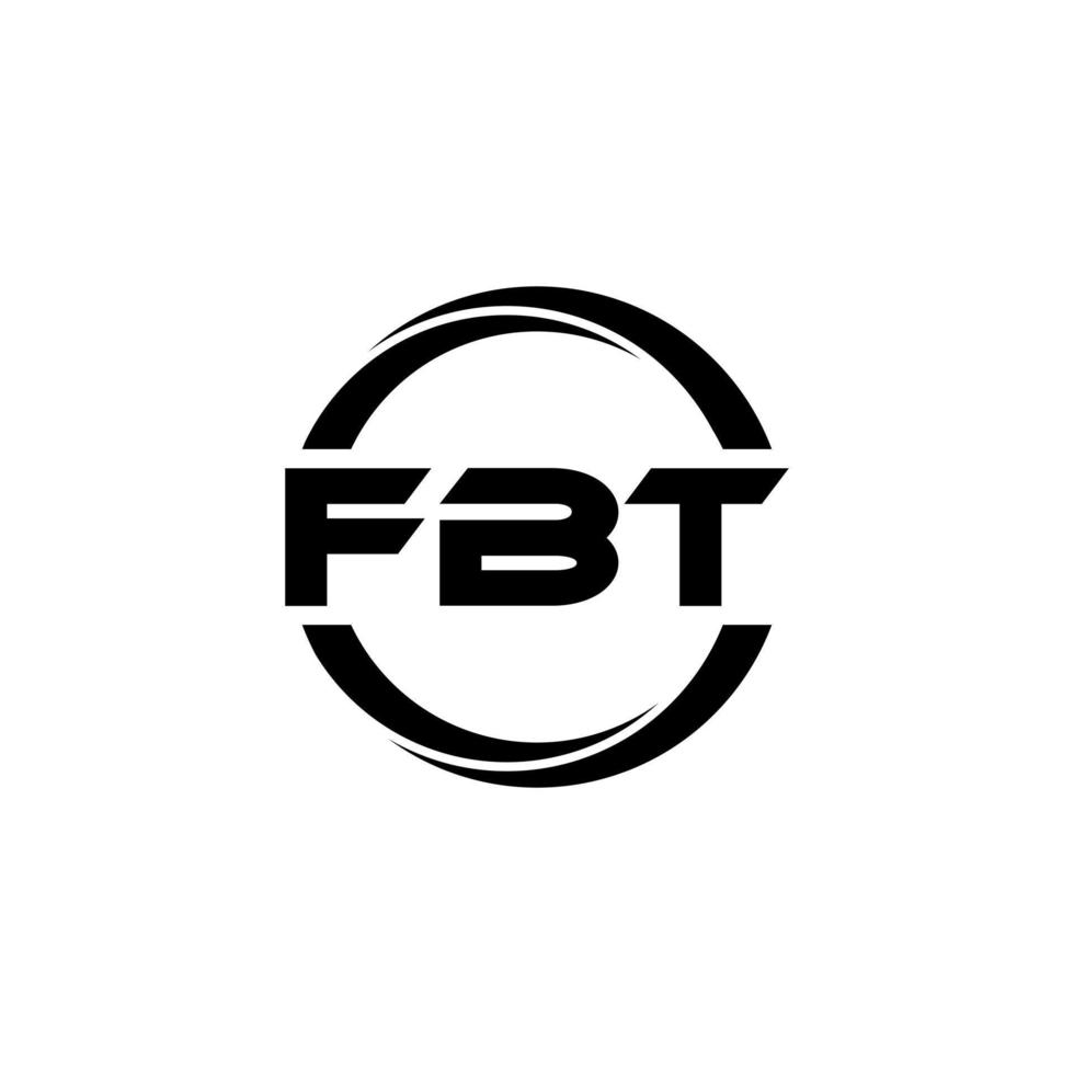 fbt lettera logo design nel illustrazione. vettore logo, calligrafia disegni per logo, manifesto, invito, eccetera.