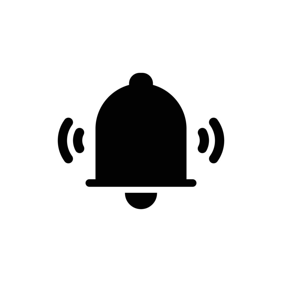 campana allarme semplice piatto icona vettore illustrazione