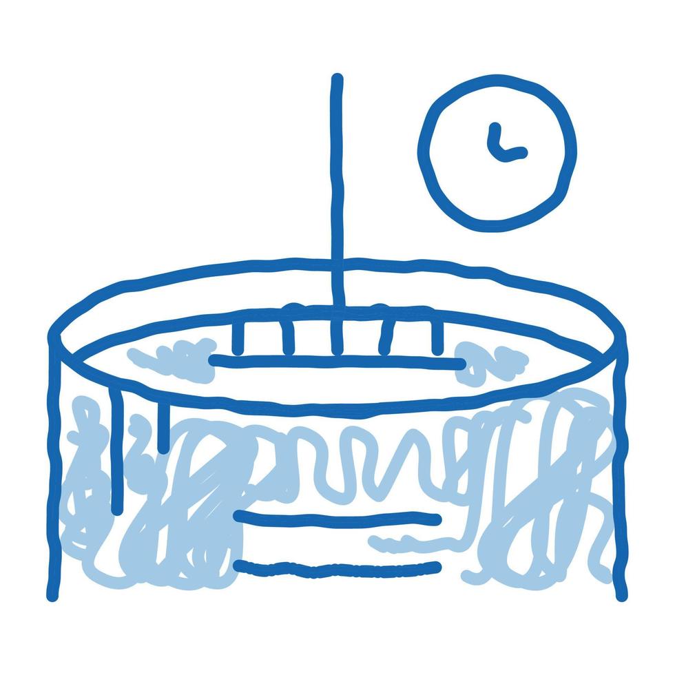 formaggio fusione tempo scarabocchio icona mano disegnato illustrazione vettore