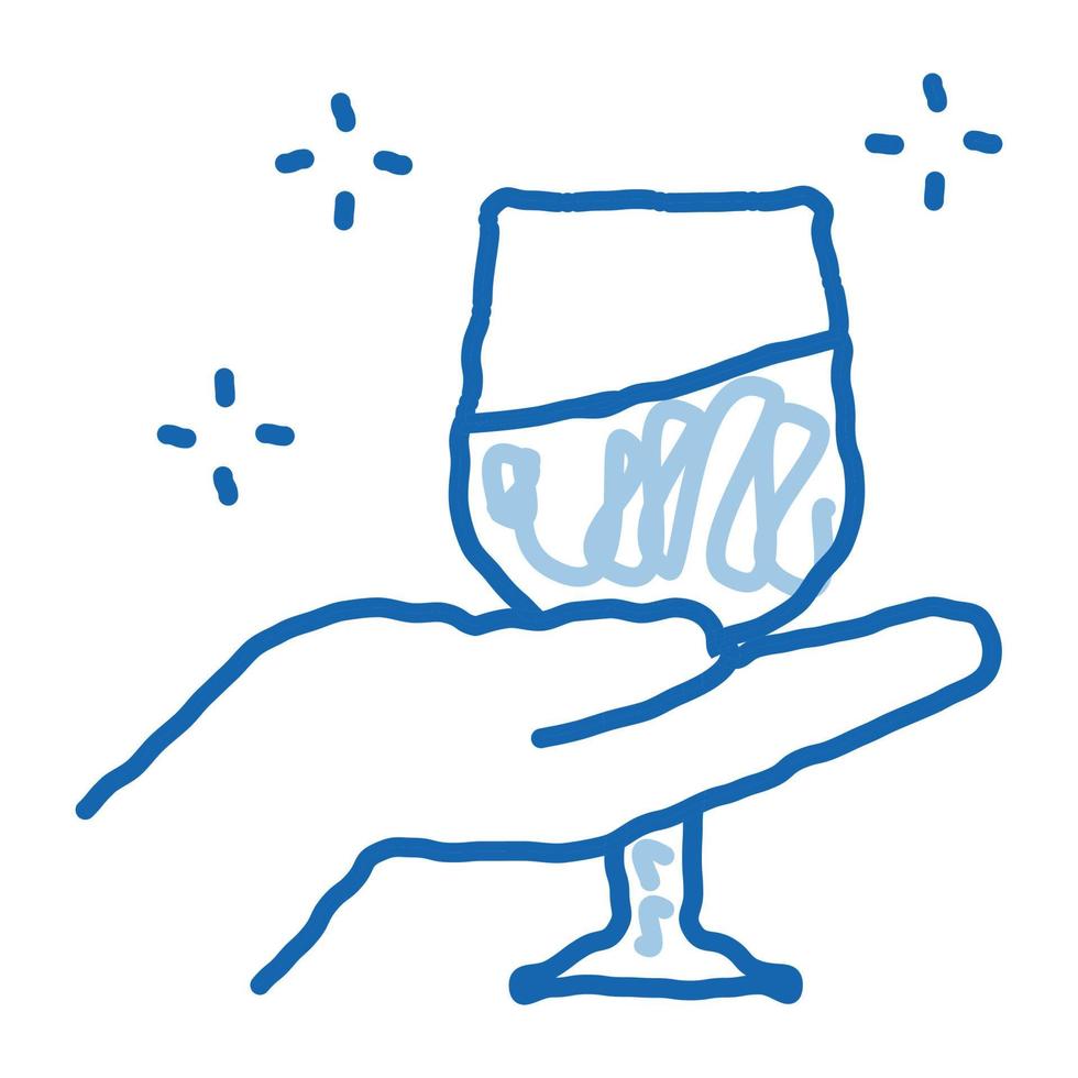 vino analisi scarabocchio icona mano disegnato illustrazione vettore