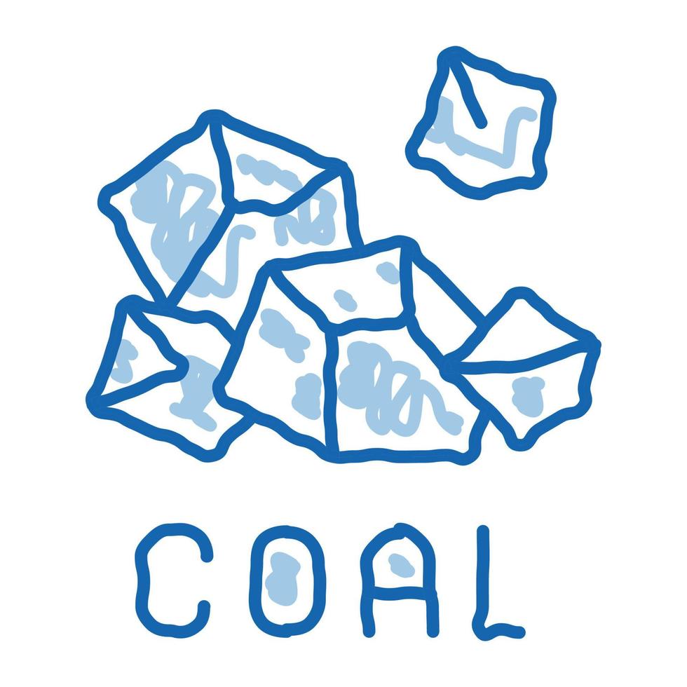 carbone particelle scarabocchio icona mano disegnato illustrazione vettore