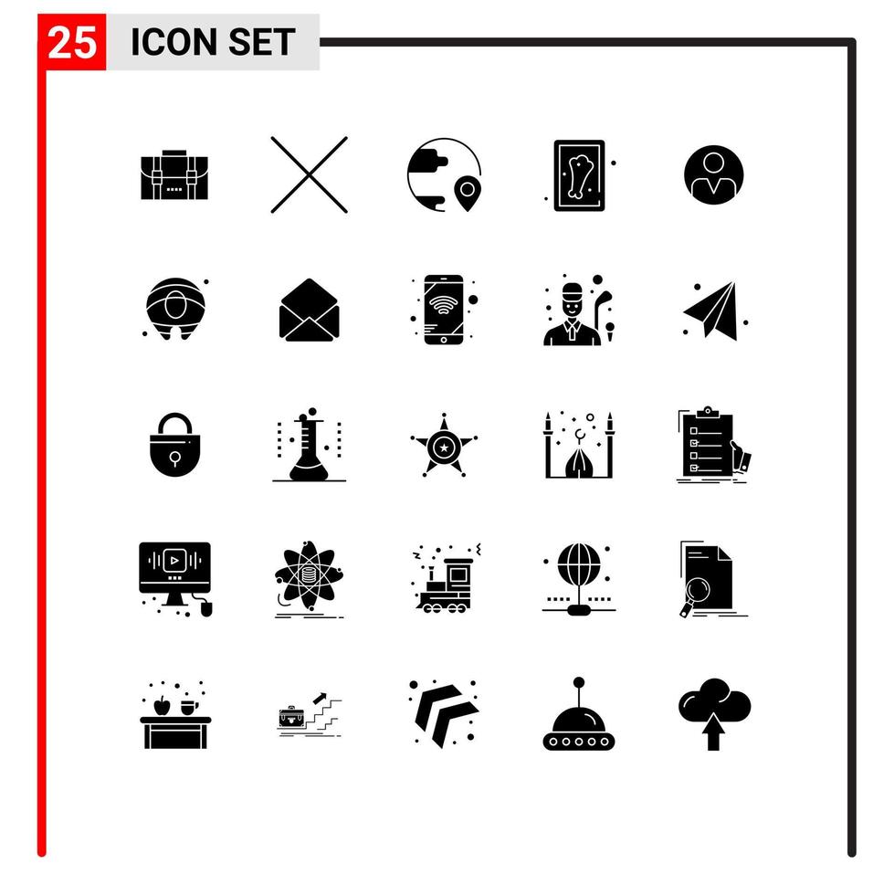 25 creativo icone moderno segni e simboli di utente personalizzazione globale personale gamba modificabile vettore design elementi