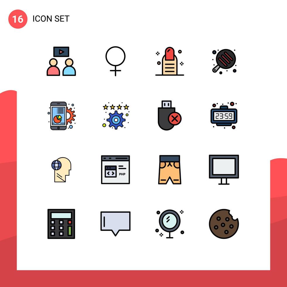 16 creativo icone moderno segni e simboli di segnalibro marketing salone grafico grafico modificabile creativo vettore design elementi