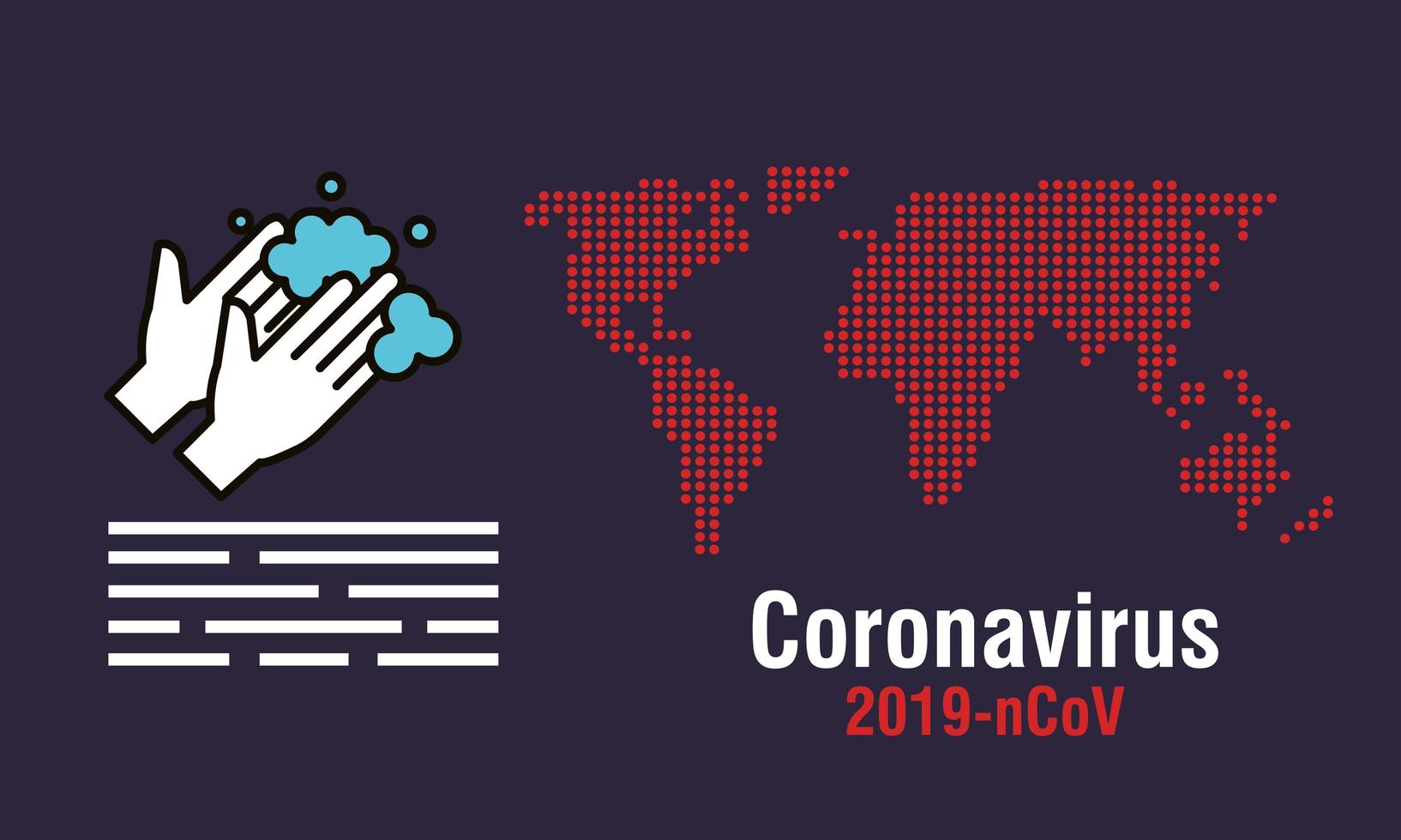 banner di prevenzione del coronavirus vettore