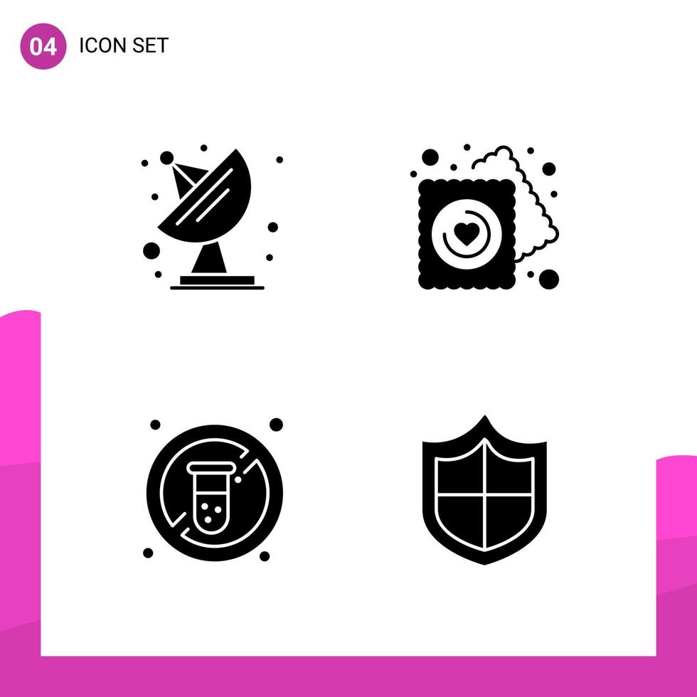 glifo icona impostato imballare di 4 solido icone isolato su bianca sfondo per di risposta sito web design Stampa e mobile applicazioni creativo nero icona vettore sfondo
