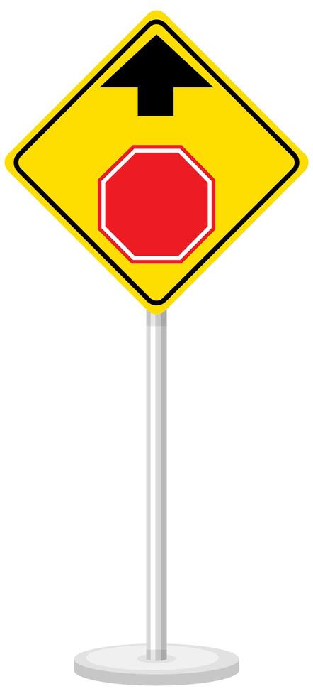 segnale di avvertimento traffico giallo su sfondo bianco vettore