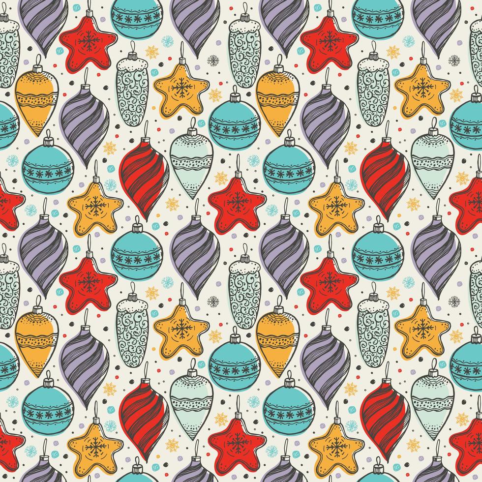 Natale seamless pattern con simboli natalizi vettore