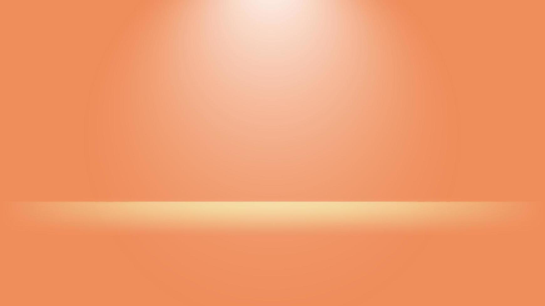arancia astratto sfondo. vuoto buio scena con riflettore e illuminazione su pavimento nel studio camera vettore