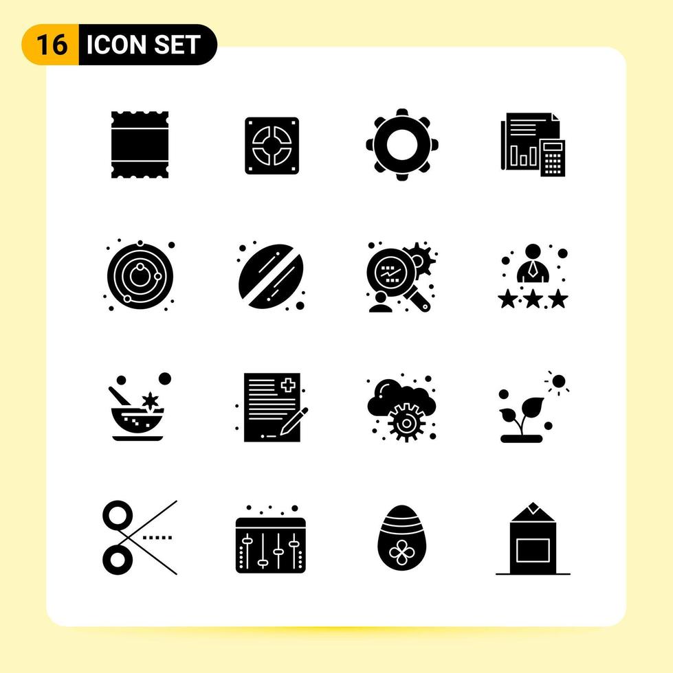 16 creativo icone per moderno sito web design e di risposta mobile applicazioni 16 glifo simboli segni su bianca sfondo 16 icona imballare vettore