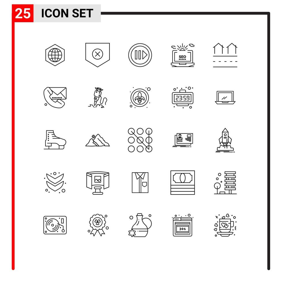 impostato di 25 vettore Linee su griglia per tenuta configurazione media ambientazione SEO modificabile vettore design elementi