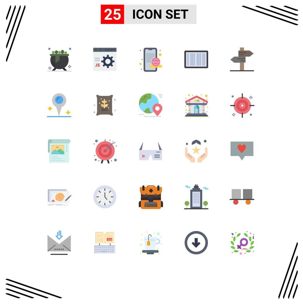 impostato di 25 moderno ui icone simboli segni per cuore shopping marketing e-commerce codice a barre modificabile vettore design elementi