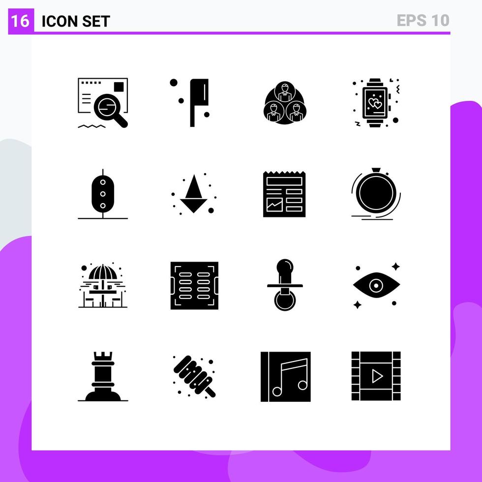 16 solido glifo concetto per siti web mobile e applicazioni pisello nozze banda orologio amore modificabile vettore design elementi
