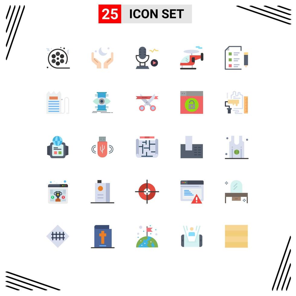 25 creativo icone moderno segni e simboli di formazione scolastica trasporto cresent elicottero canzone modificabile vettore design elementi
