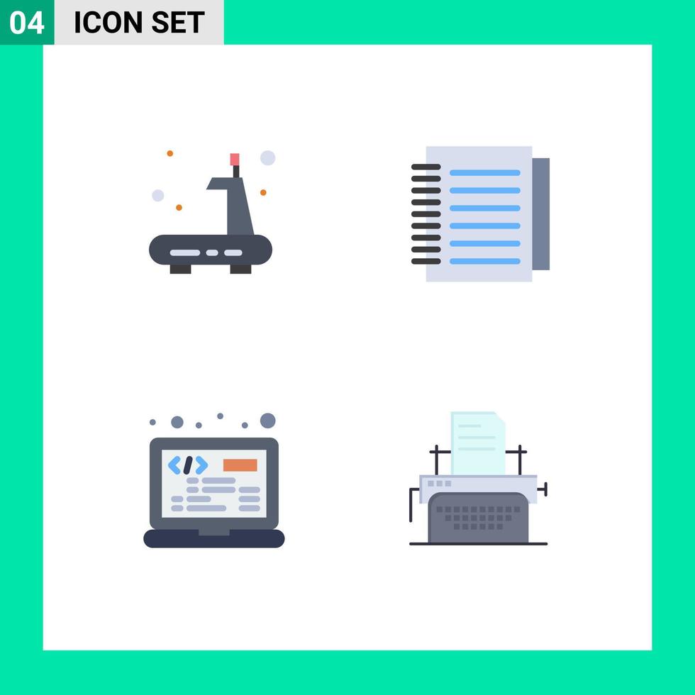 azione vettore icona imballare di 4 linea segni e simboli per esercizio il computer portatile routine ufficio html modificabile vettore design elementi