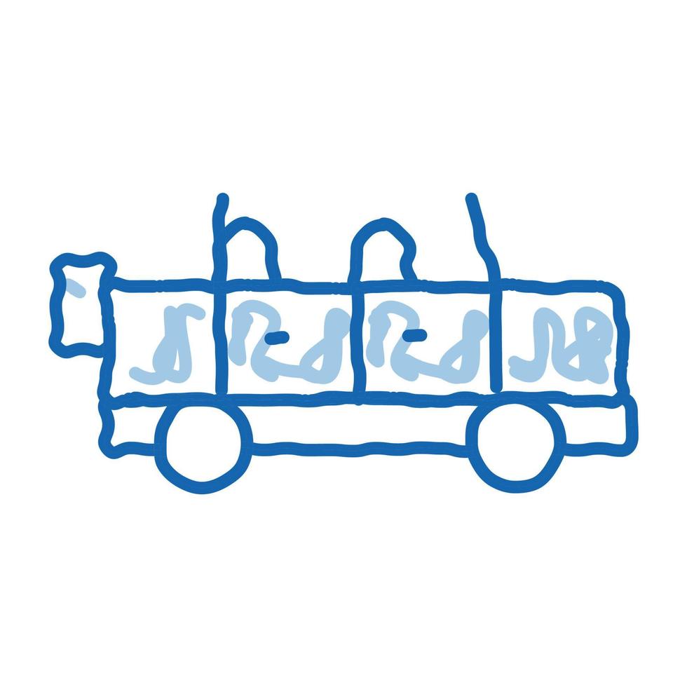viaggio auto scarabocchio icona mano disegnato illustrazione vettore