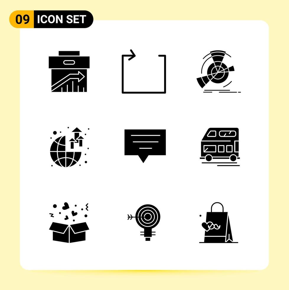 9 creativo icone per moderno sito web design e di risposta mobile applicazioni 9 glifo simboli segni su bianca sfondo 9 icona imballare vettore