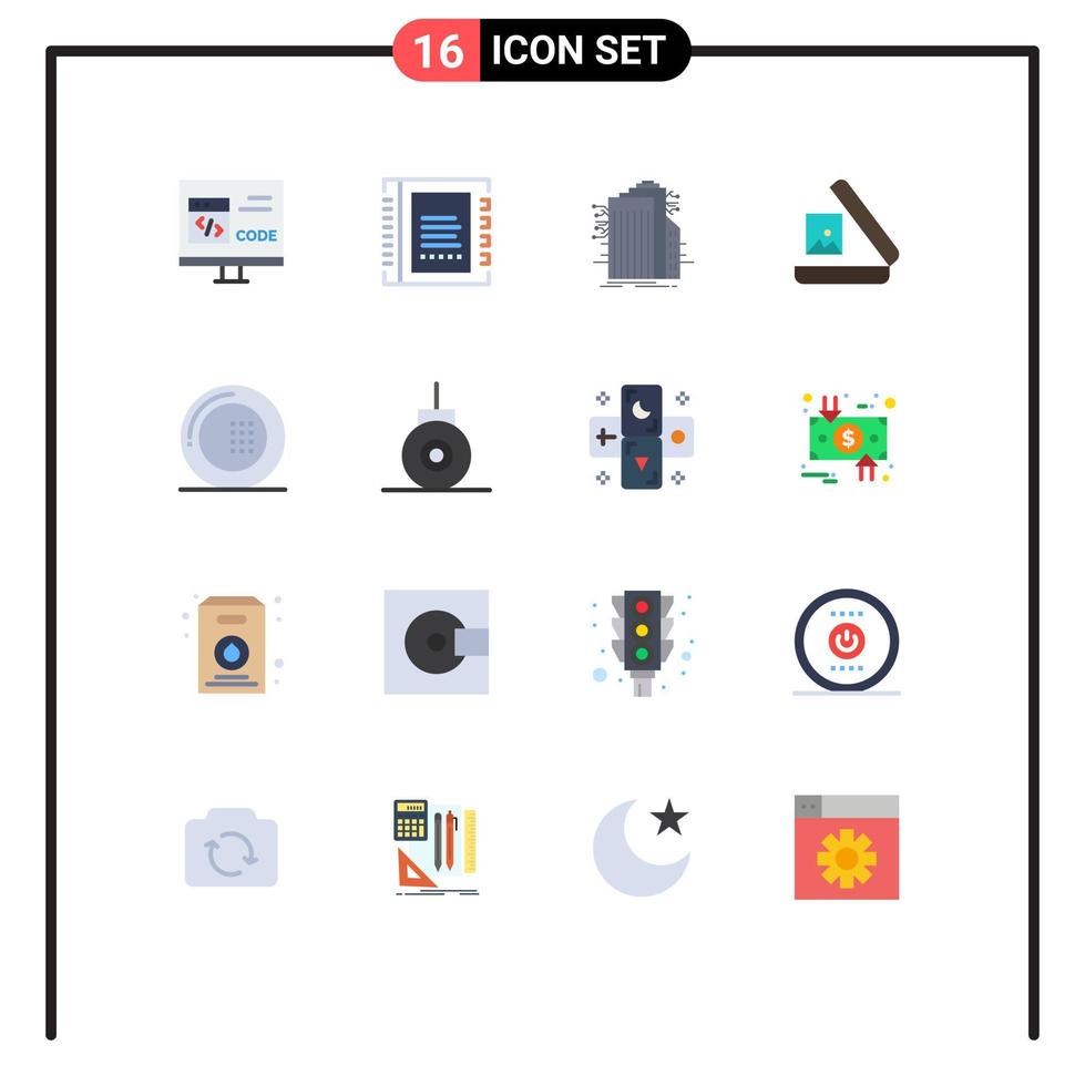 16 creativo icone moderno segni e simboli di immagine Immagine contatti Internet inteligente città modificabile imballare di creativo vettore design elementi