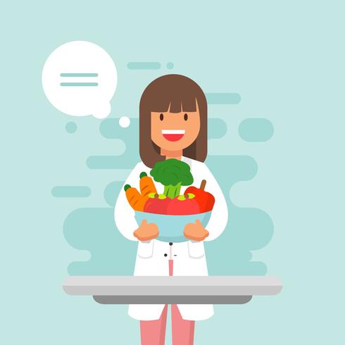 Allegro Nutritionist Vector Illustration