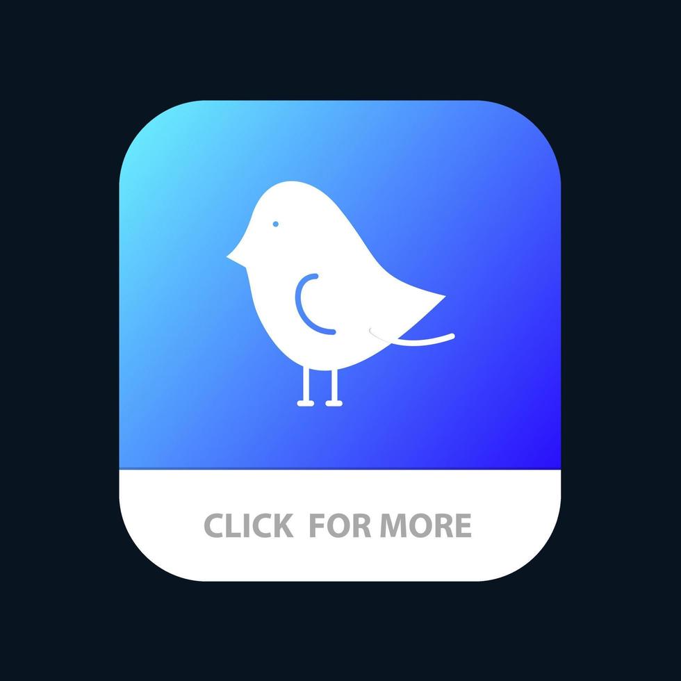 uccello Pasqua natura mobile App pulsante androide e ios glifo versione vettore