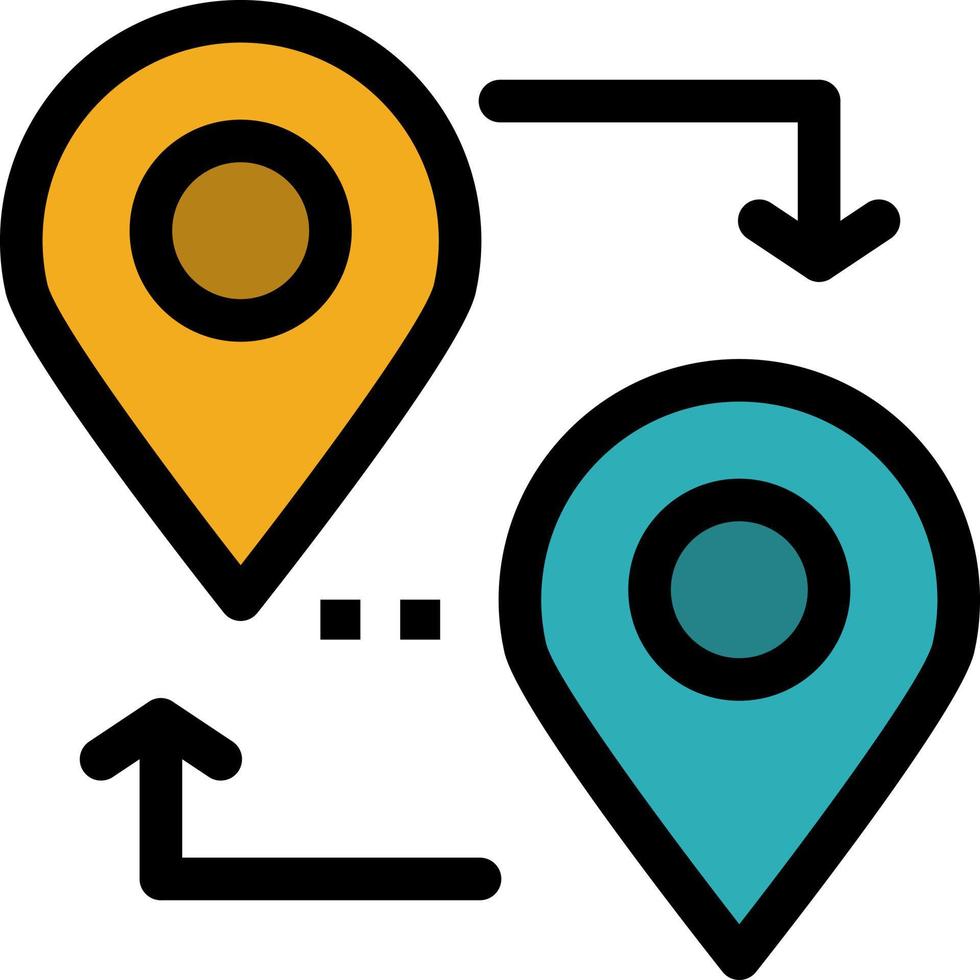 Posizione carta geografica pointer viaggio piatto colore icona vettore icona bandiera modello