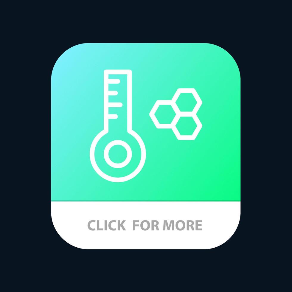 temperatura temperatura metro termometro mobile App pulsante androide e ios linea versione vettore