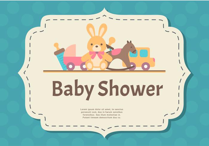 carta di baby shower vettore